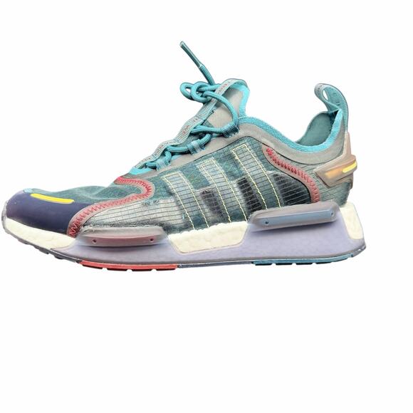 Adidas NMD_R1 V3 Women’s 8.5 Teal Multicolor Boost Running Sneakers - Picture 12 of 13